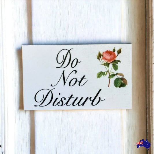 Do Not Disturb Vintage Rose Sign - The Renmy Store Homewares & Gifts