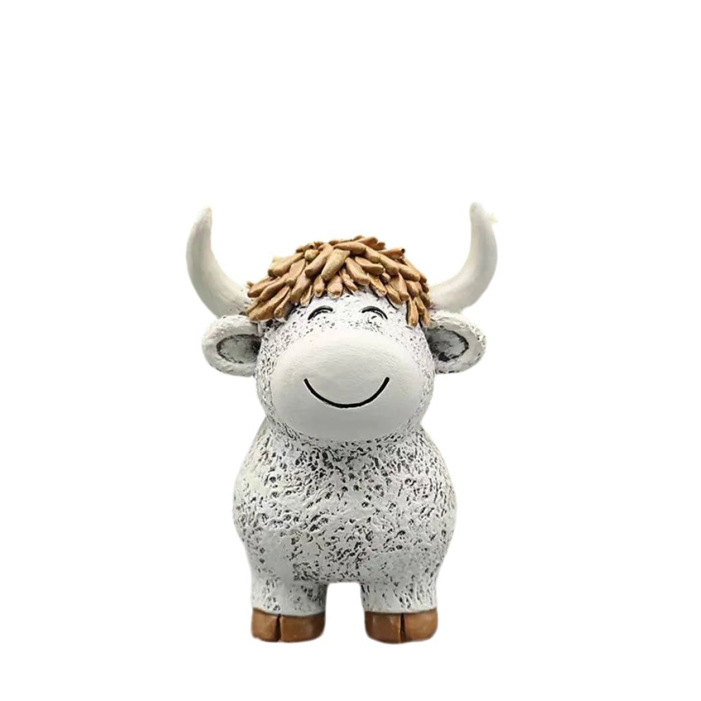 Highland Cow Planter Pot - Farmhouse Country Garden Decor