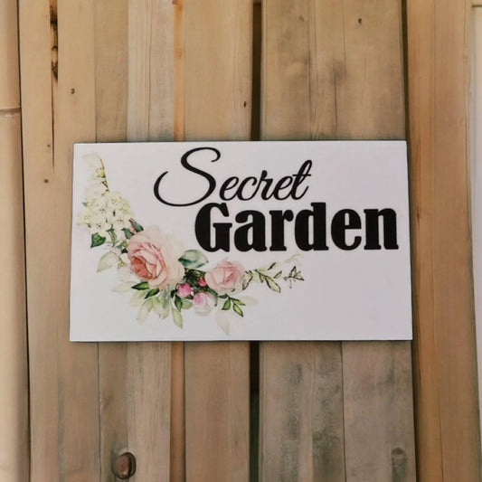 Secret Garden Floral Sign - The Renmy Store Homewares & Gifts