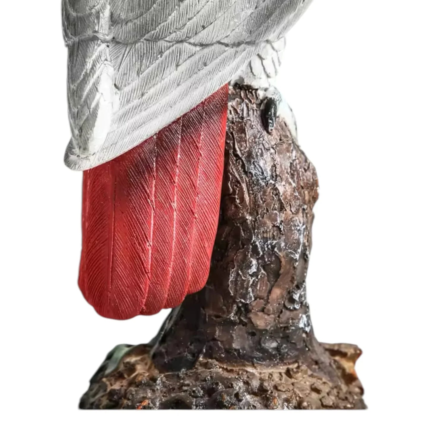 Parrot Grey with Red Tail Ornament - The Renmy Store Homewares & Gifts