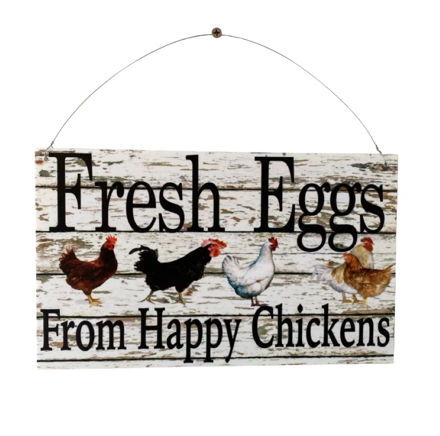 Fresh Eggs From Happy Chickens Sign - The Renmy Store Homewares & Gifts