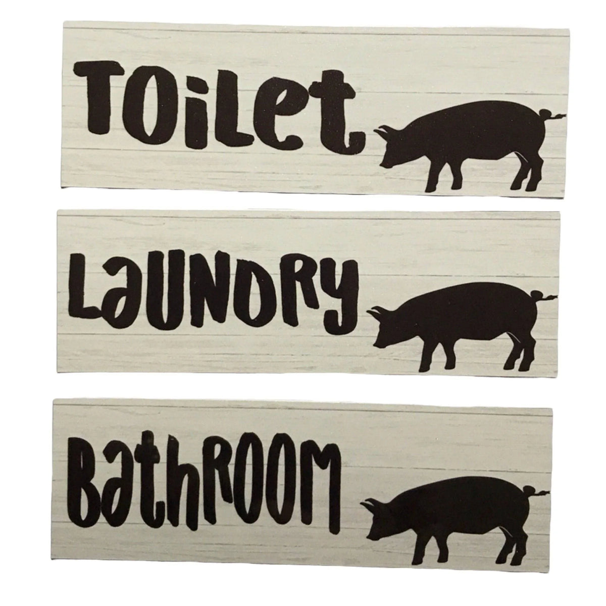 Pig Door Room Sign Toilet Laundry Bathroom - The Renmy Store Homewares & Gifts