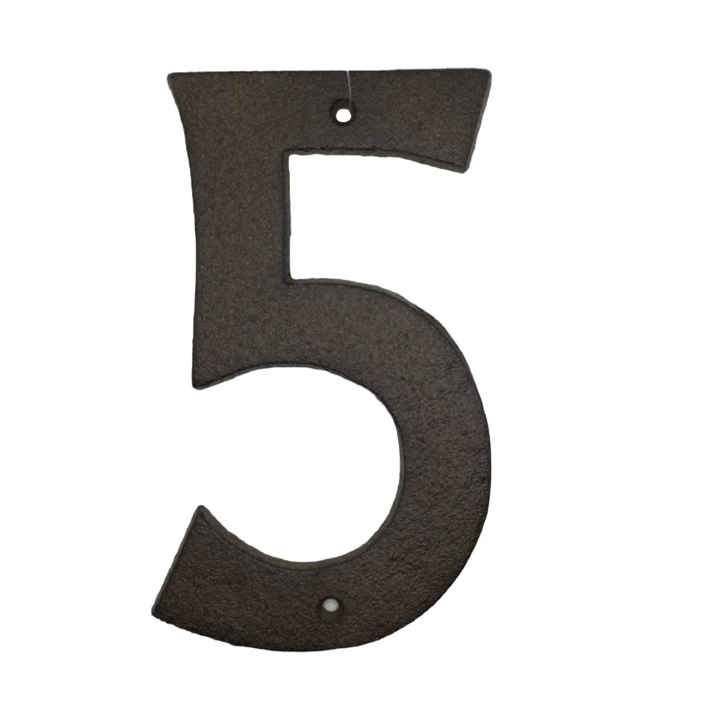 Number 5 Cast Iron Metal House Street Fence Wall Letterbox Large 16cm - The Renmy Store Homewares & Gifts