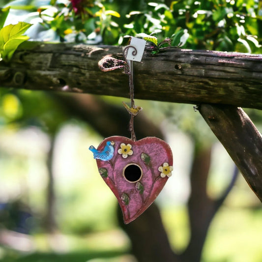 Bird House Heart Hanging Rustic - The Renmy Store Homewares & Gifts