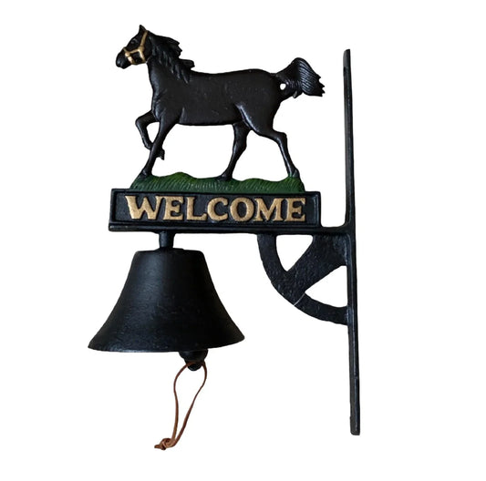 Door Bell Horse Welcome Cast Iron - The Renmy Store Homewares & Gifts