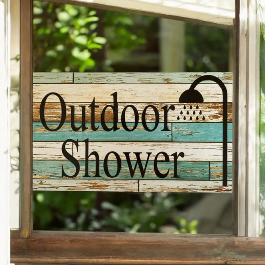 Outdoor Shower Rustic Property Guest Sign - The Renmy Store Homewares & Gifts