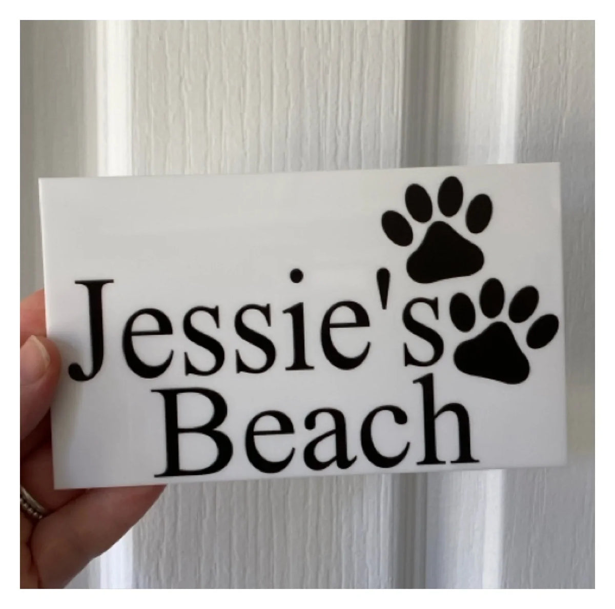 Dog Cat Pet Paw White Custom Sign - The Renmy Store Homewares & Gifts