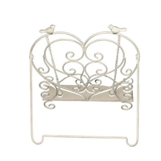 Book Stand Heart Love White Wash Provincial