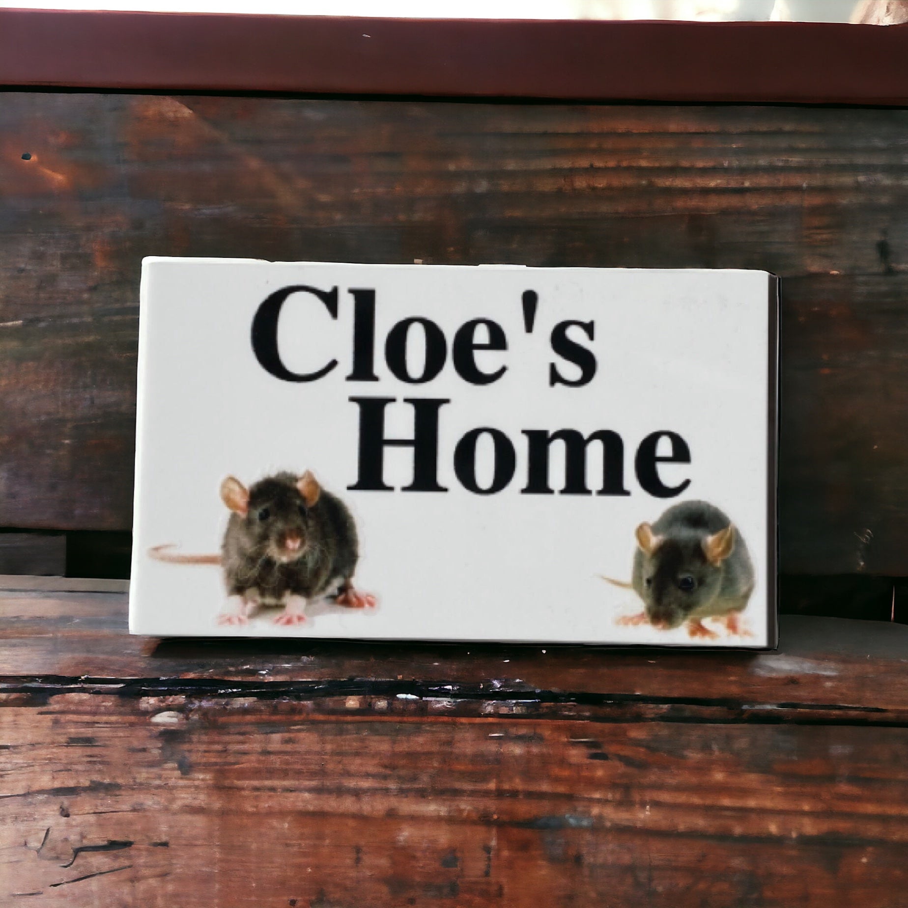 Rat House Pet Custom Persoanlised Sign - The Renmy Store Homewares & Gifts 