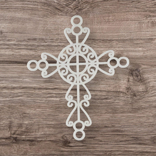Cross Boho White Decorative Plastic Acrylic Decor - The Renmy Store Homewares & Gifts