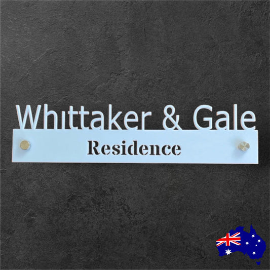 Personalised Residence Family Surname White House Custom Sign - The Renmy Store Homewares & Gifts