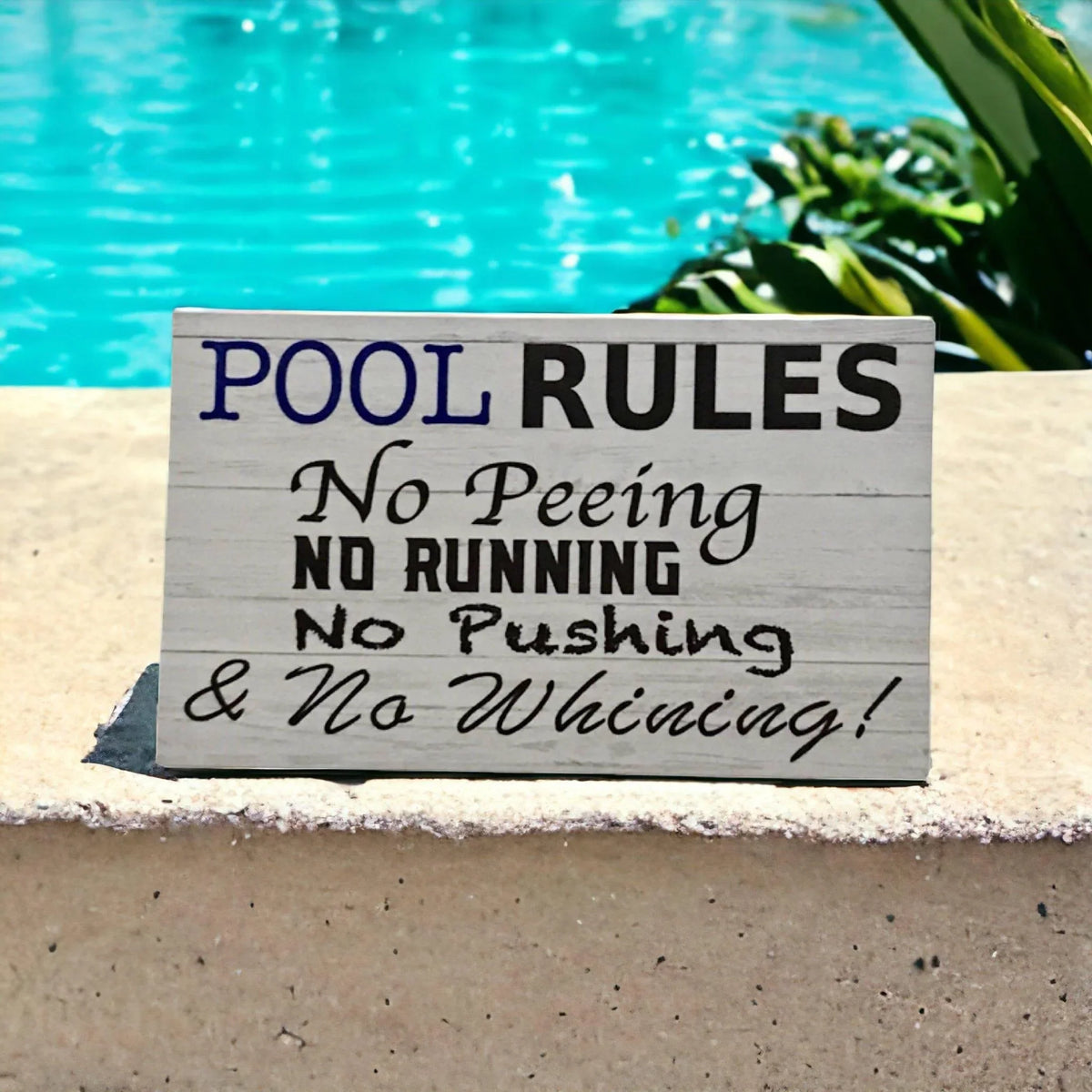 Pool Rules Outdoor Sign - The Renmy Store Homewares & Gifts