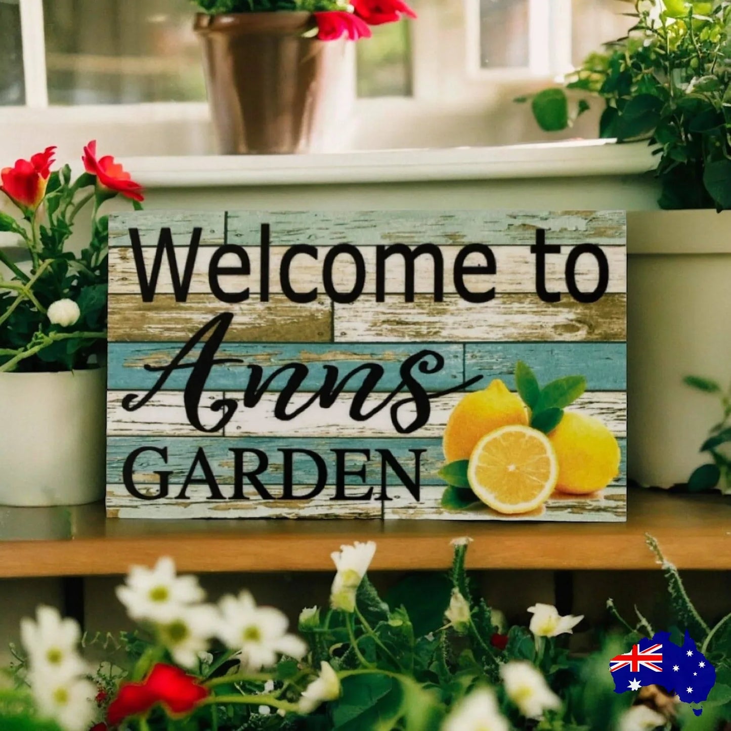 Welcome Garden Custom Personalised Sign Lemon - The Renmy Store Homewares & Gifts