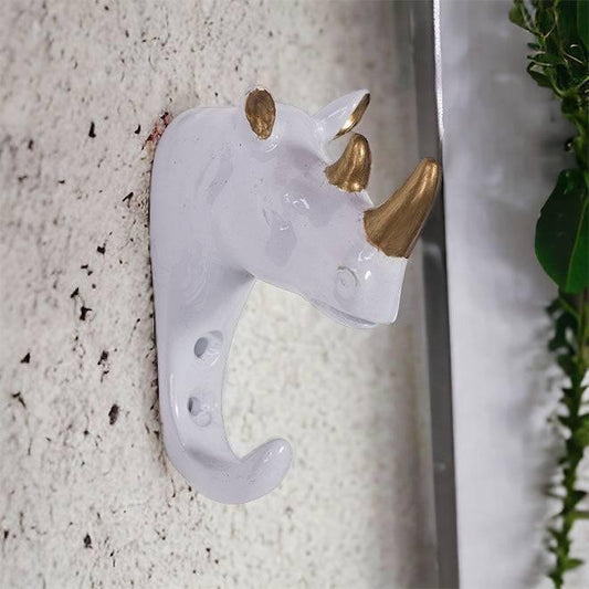 Rhino White and Gold Hook - The Renmy Store Homewares & Gifts