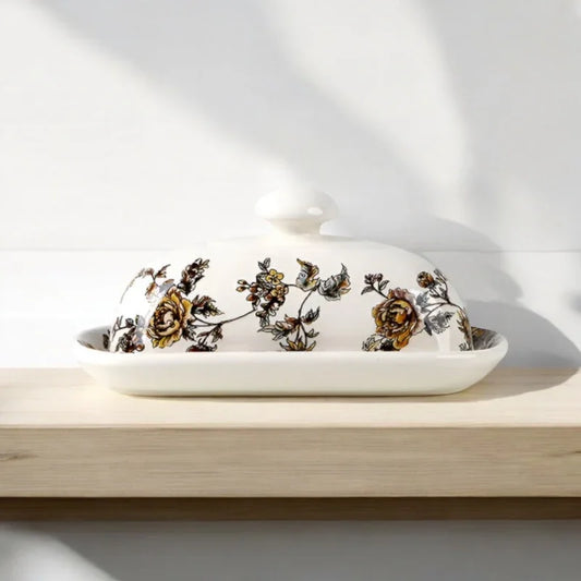 Butter Cheese Decorative Holder Floral Cottage - The Renmy Store Homewares & Gifts
