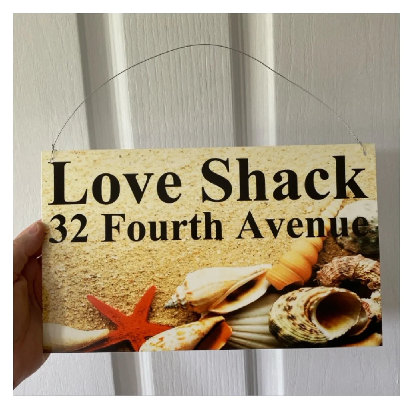 Beach House Shells Custom Personalised Sign - The Renmy Store Homewares & Gifts