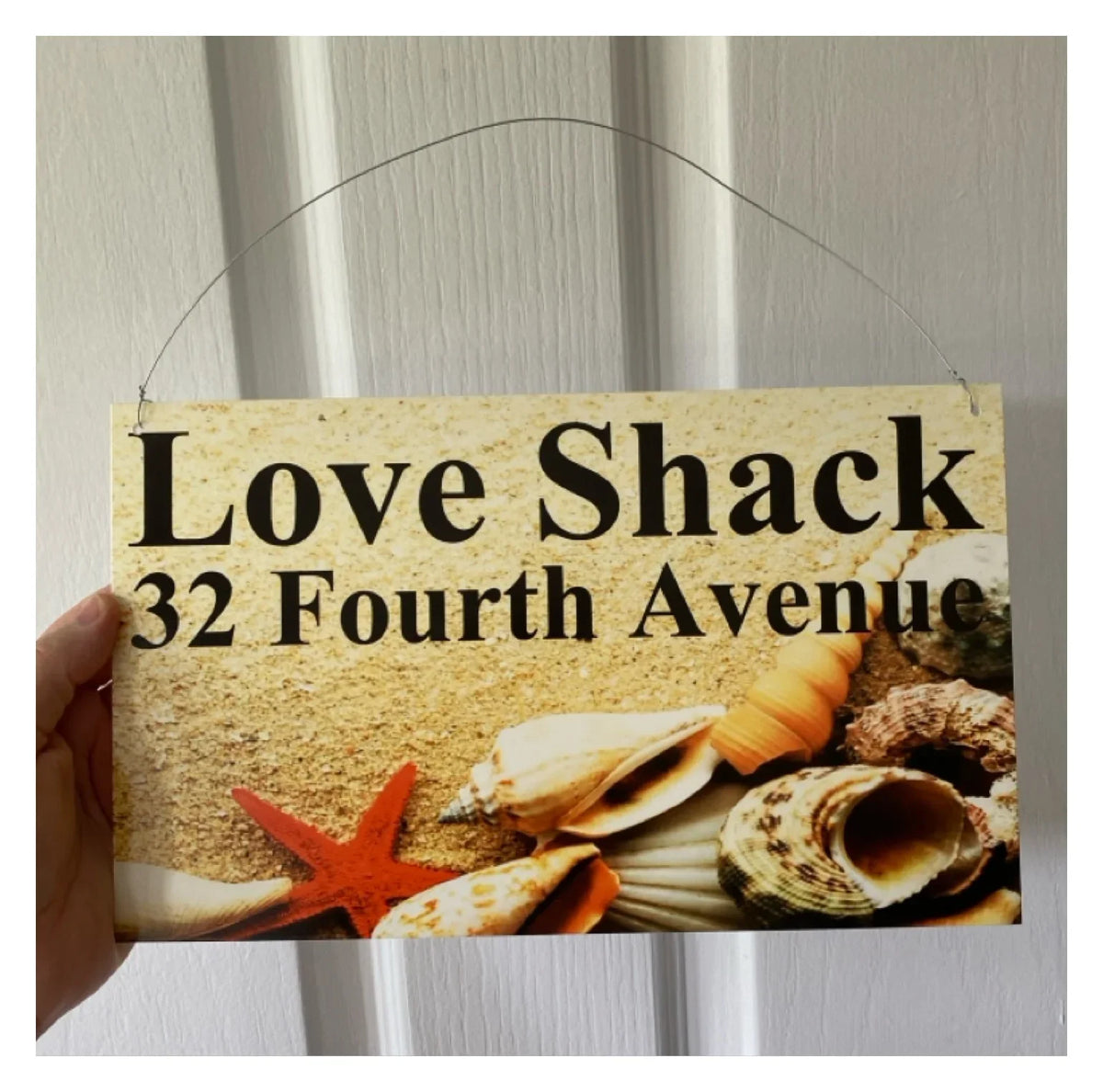 Beach House Shells Custom Personalised Sign - The Renmy Store Homewares & Gifts