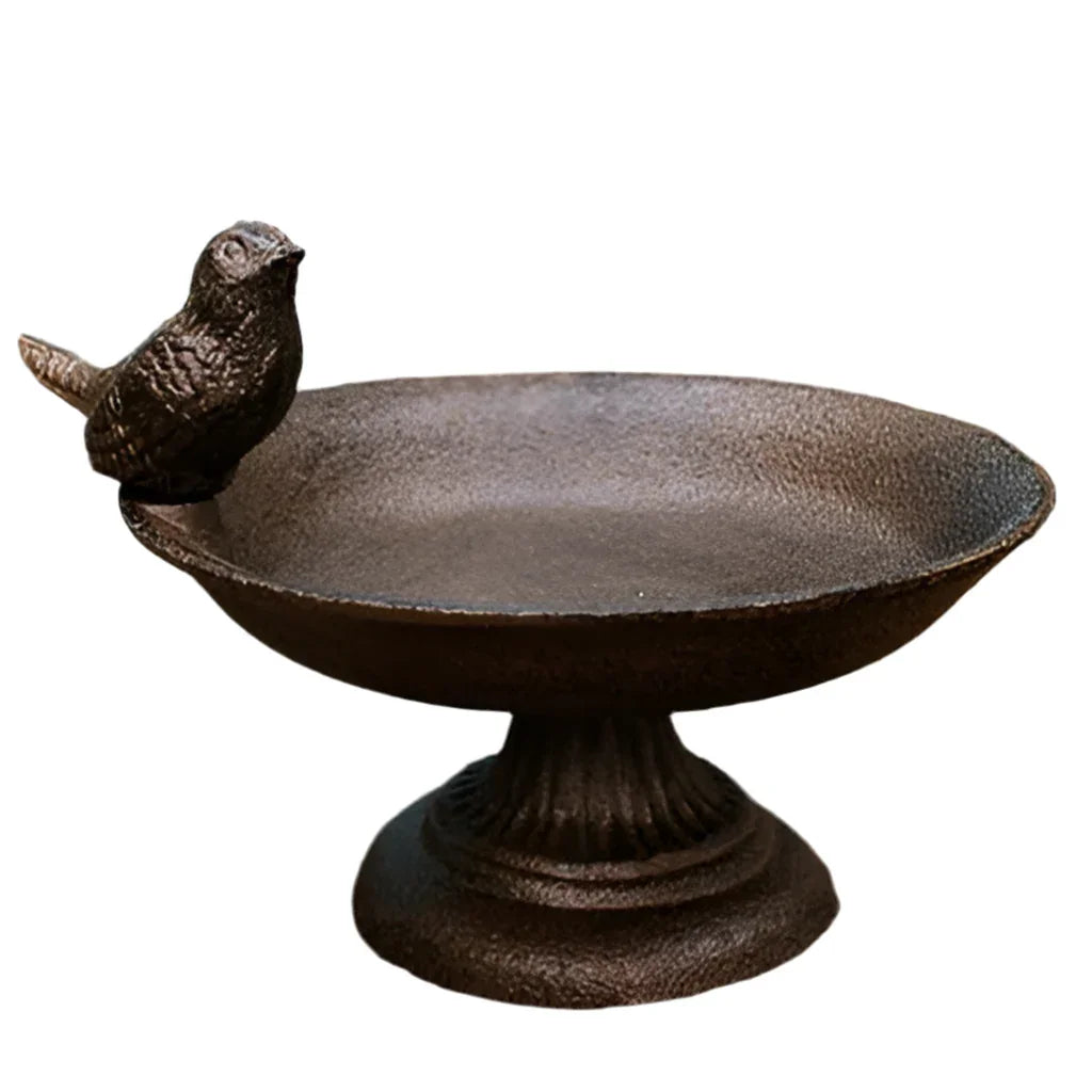 Bird Feeder Cast Iron Antique Rustic Round - The Renmy Store Homewares & Gifts