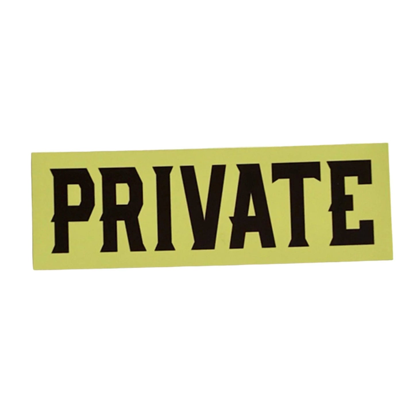 Yellow Private Sign - The Renmy Store Homewares & Gifts