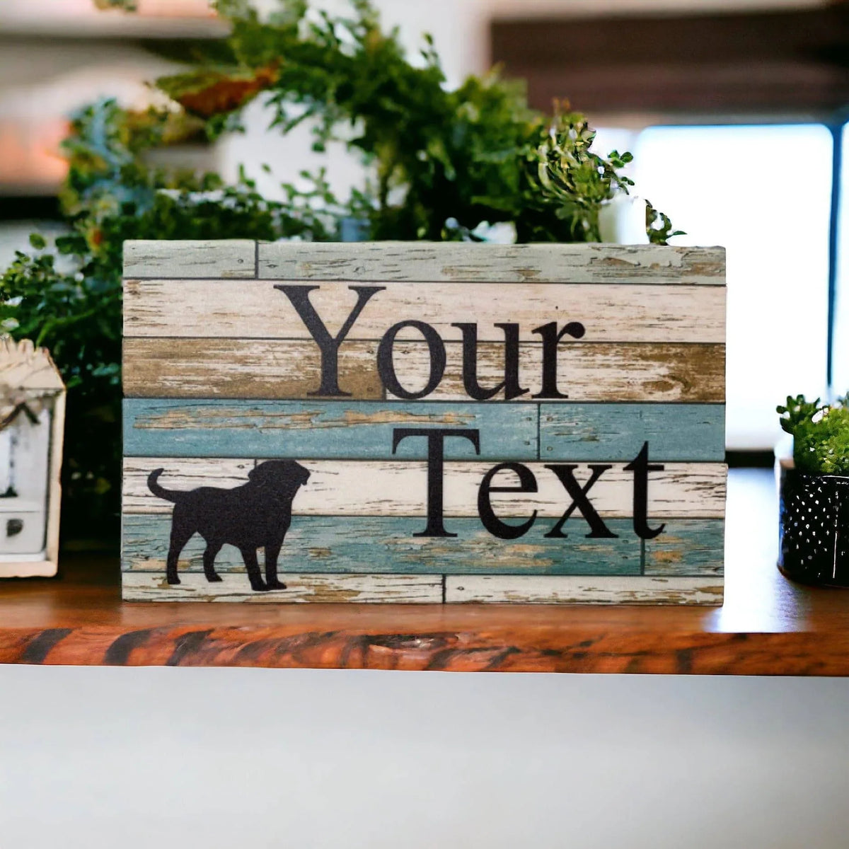 Labrador Golden Retriever Dog Custom Personalised Sign - The Renmy Store Homewares & Gifts