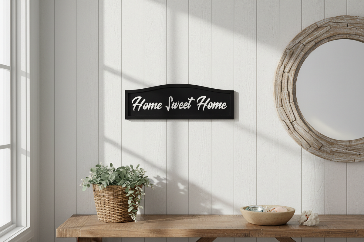 Home Sweet Home Timber Sign | Custom Personalised Wall Sign | Aussie Made