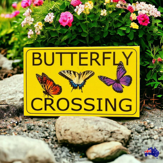 Butterfly Crossing Sign - The Renmy Store Homewares & Gifts