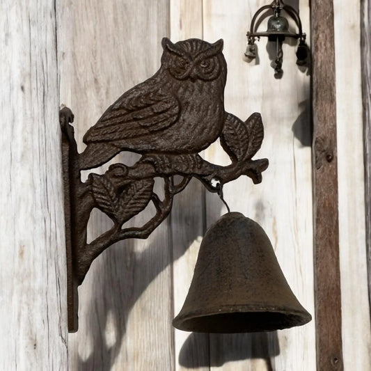 Door Bell Owl Bird Vintage Cast Iron - The Renmy Store Homewares & Gifts