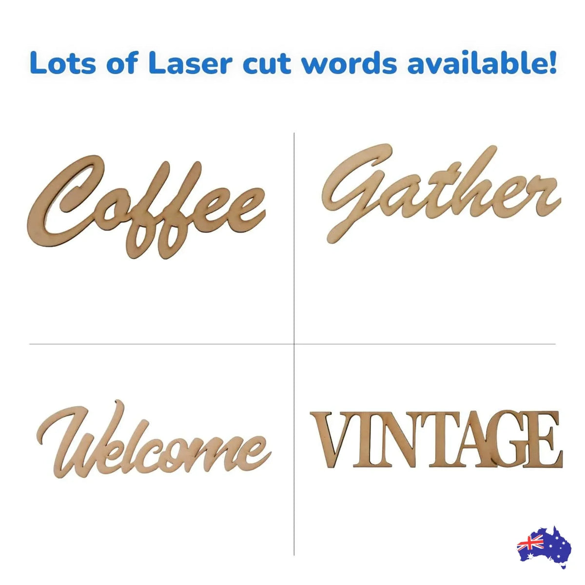Coffee Word Sign MDF DIY Wooden - The Renmy Store Homewares & Gifts