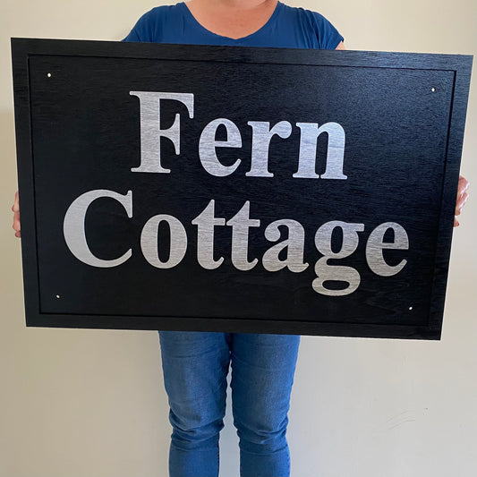 Custom Cottage & Residence Sign | Personalised Timber Hanging & Wall Property Sign | Aussie Made