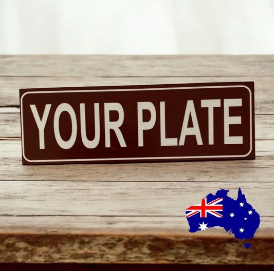 Number House Plate Custom Personalised Maroon Sign - The Renmy Store Homewares & Gifts