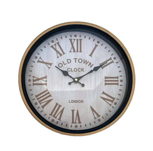 Clock Wall Black Vintage Gold - The Renmy Store Homewares & Gifts