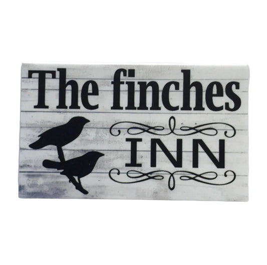 Finches Inn Finch Bird Sign - The Renmy Store Homewares & Gifts