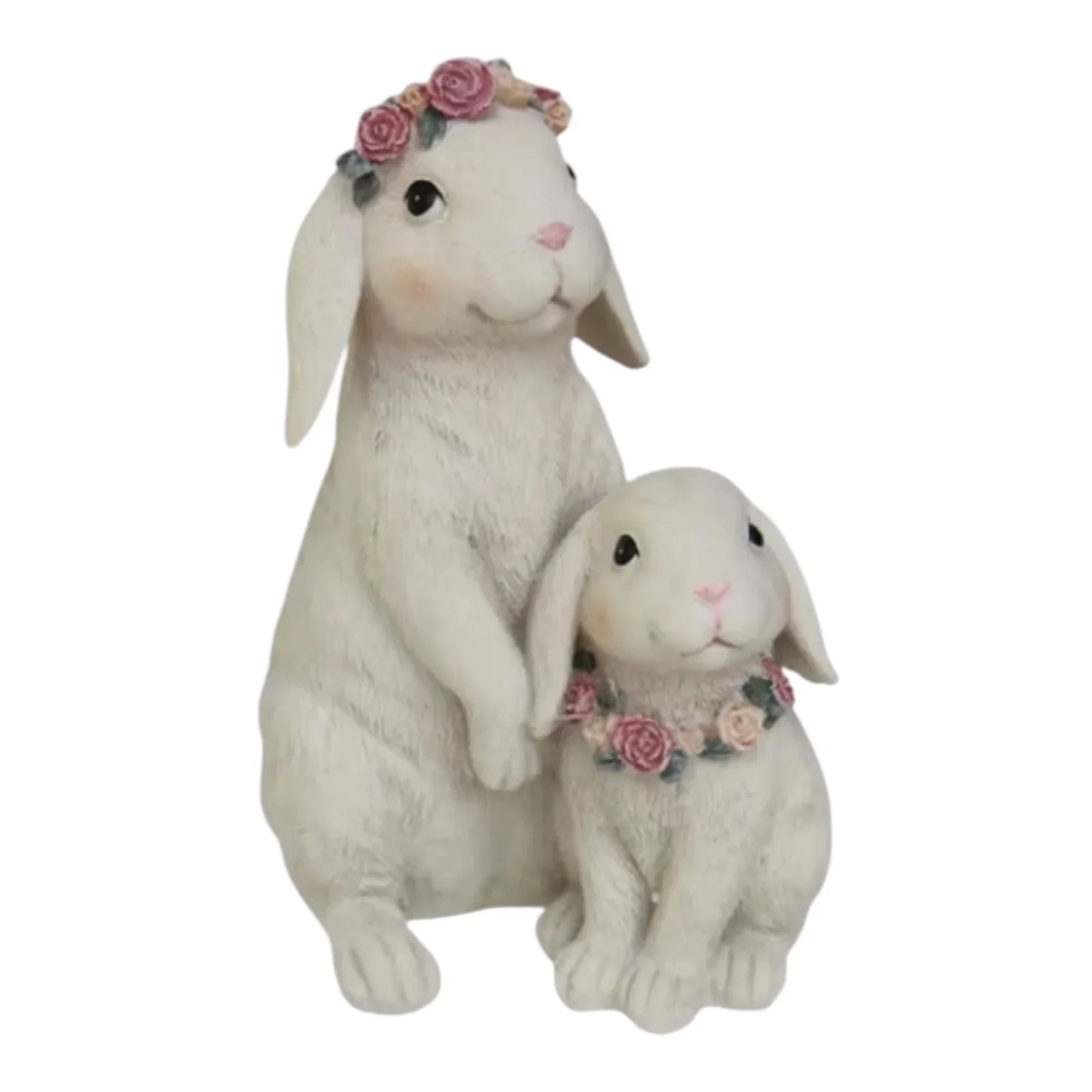 Rabbit Bunny French Provincial Mother Baby Ornament - The Renmy Store Homewares & Gifts