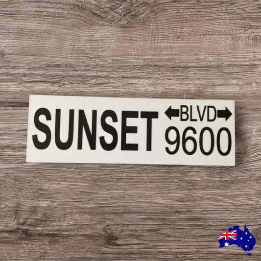 BLVD Street Custom Personalised White Sign - The Renmy Store Homewares & Gifts