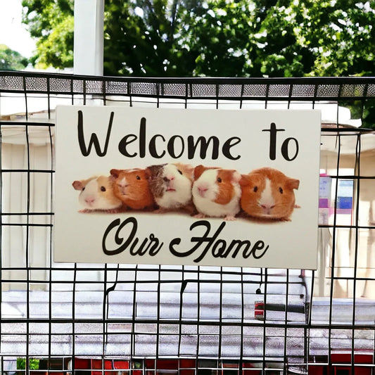 Welcome Home Guinea Pig Sign - The Renmy Store Homewares & Gifts
