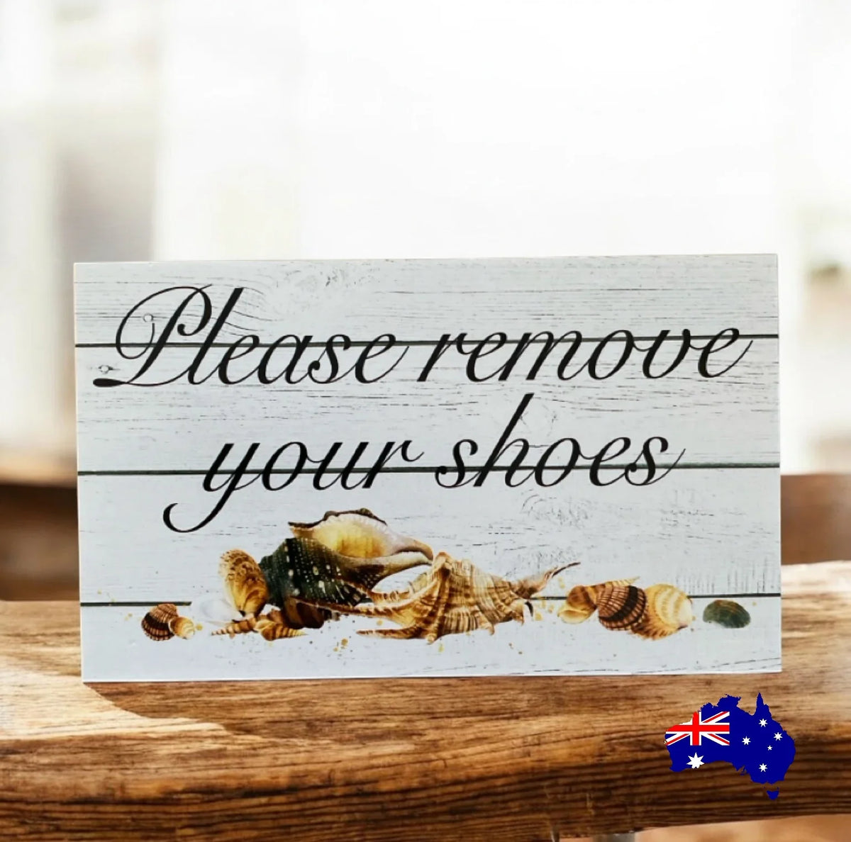Custom Personalised Timber Seashells Coastal Sign - The Renmy Store Homewares & Gifts