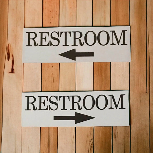 Restroom Toilet with Arrow Sign - The Renmy Store Homewares & Gifts