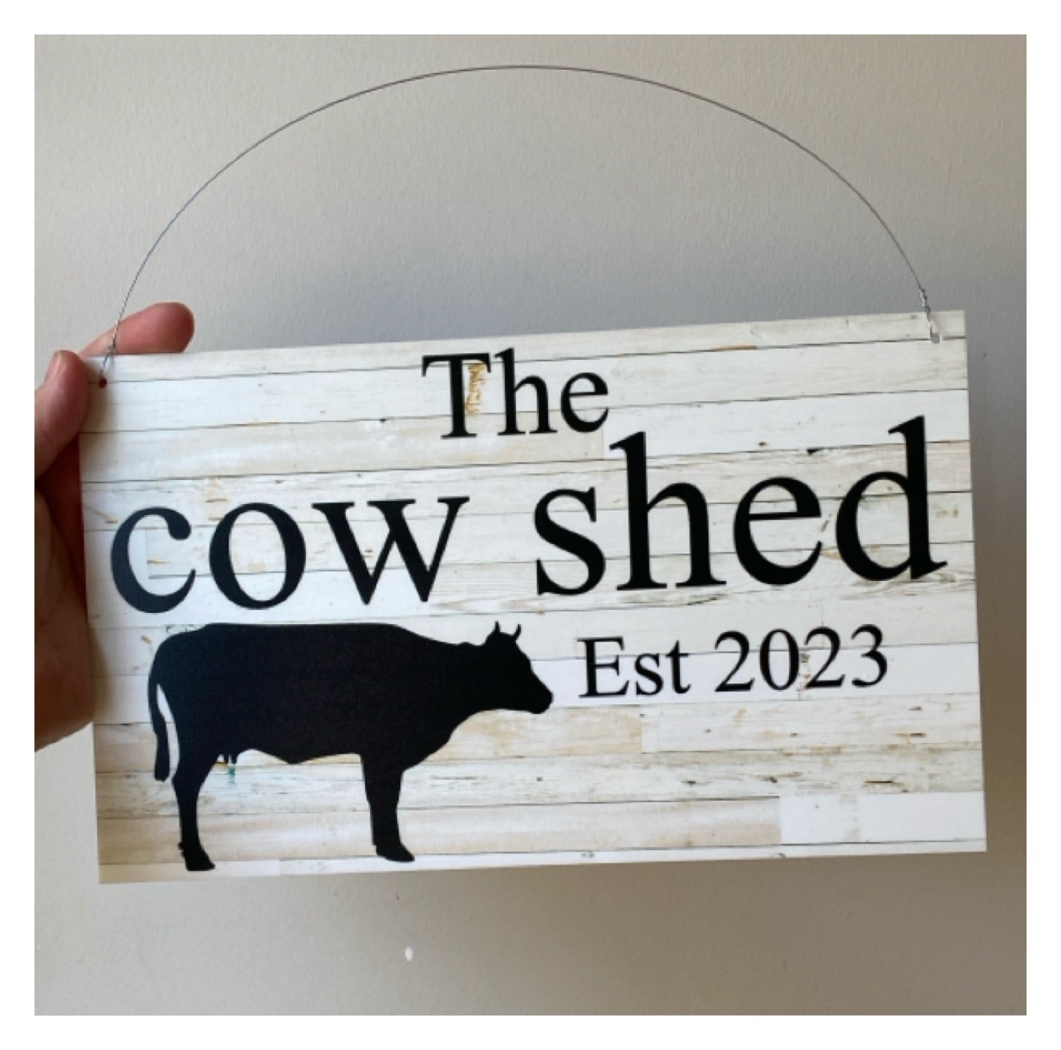 Cow Rustic Country Custom Personalised Sign - The Renmy Store Homewares & Gifts 