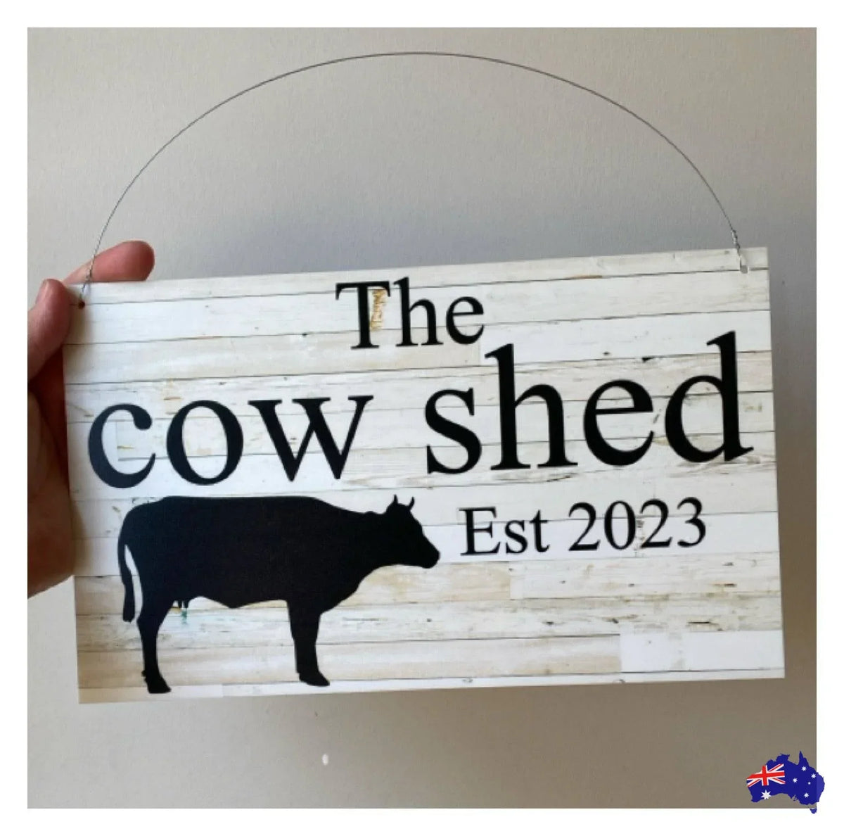 Cow Rustic Country Custom Personalised Sign - The Renmy Store Homewares & Gifts
