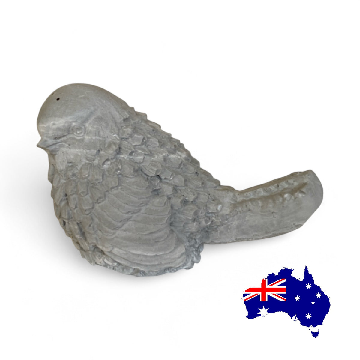 Handmade Concrete Bird Birdie | Cottage Shabby Chic Garden Decor - Australian Made