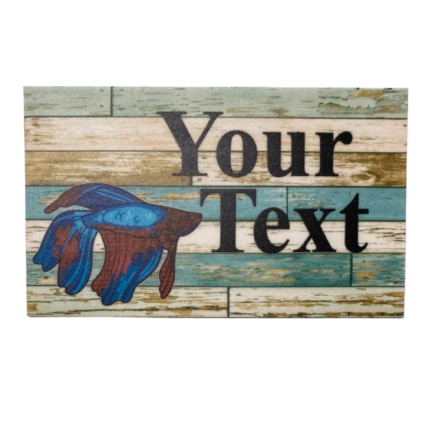 Siamese Fighter Fish Beach Custom Personalised Sign - The Renmy Store Homewares & Gifts