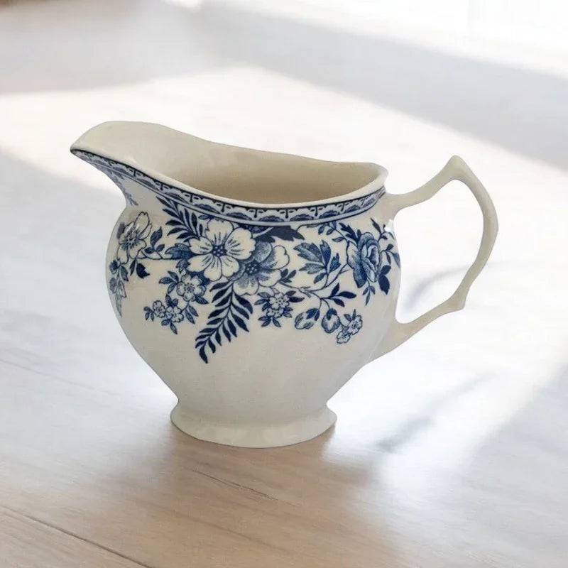Milk Jug Floral Blue Hamptons - The Renmy Store Homewares & Gifts