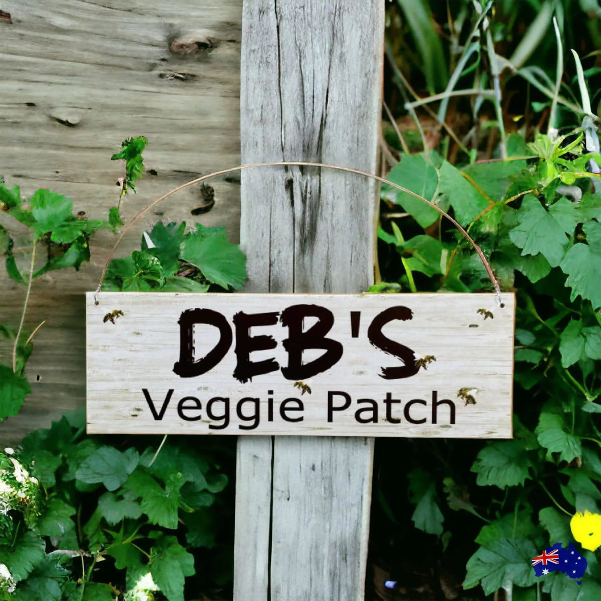 Custom Veggie Patch Garden Bees Sign - The Renmy Store Homewares & Gifts