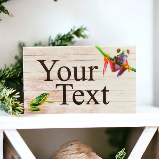Frog Garden Custom Personalised Sign - The Renmy Store Homewares & Gifts