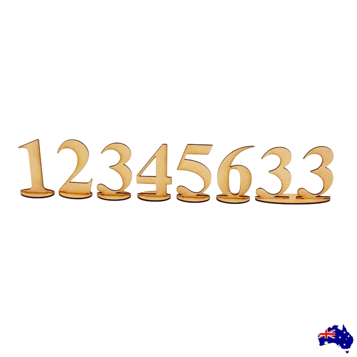 Table Number Wooden Free Standing MDF DIY Raw Event Wedding Party Decoration - The Renmy Store Homewares & Gifts