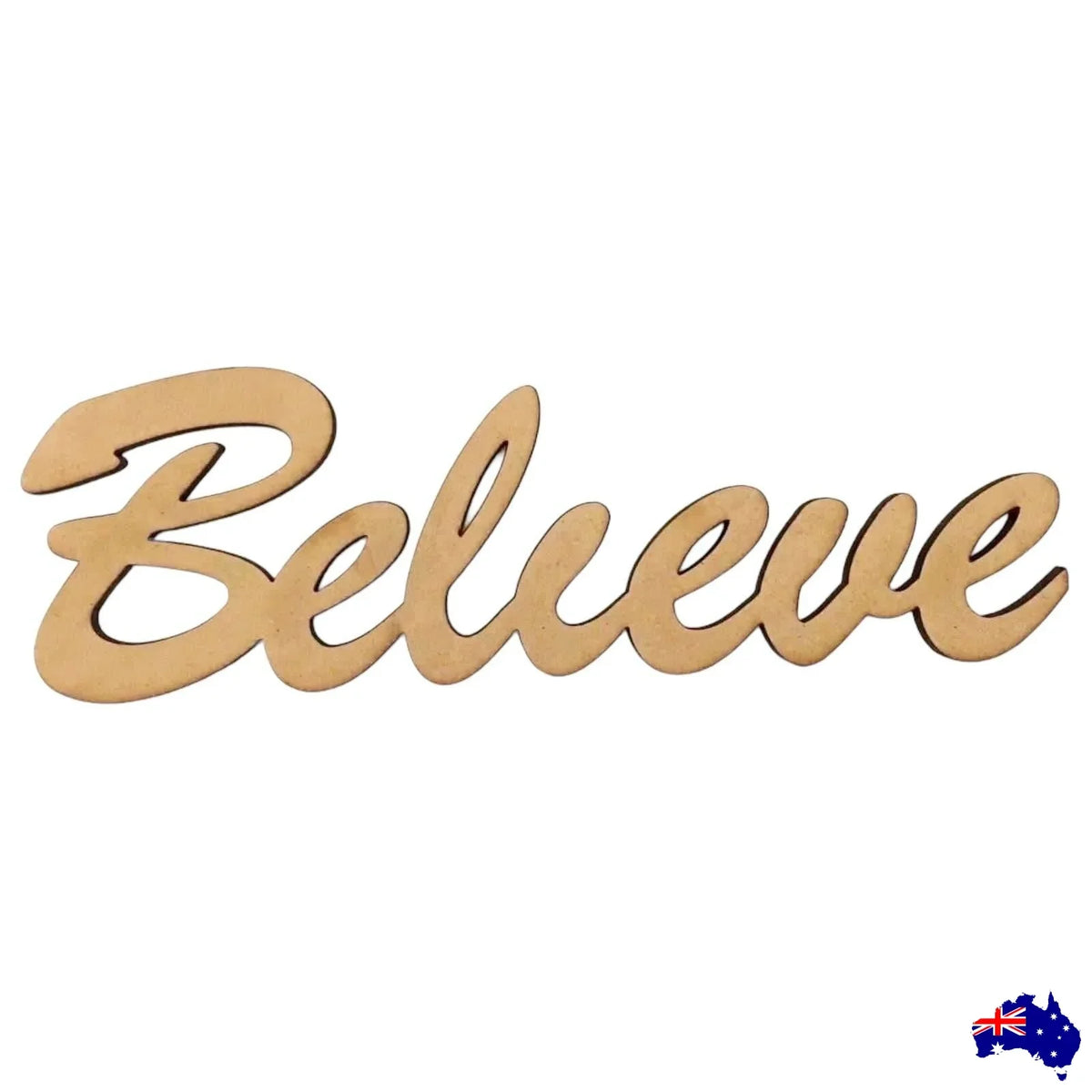 Believe Word Sign MDF DIY Wooden - The Renmy Store Homewares & Gifts
