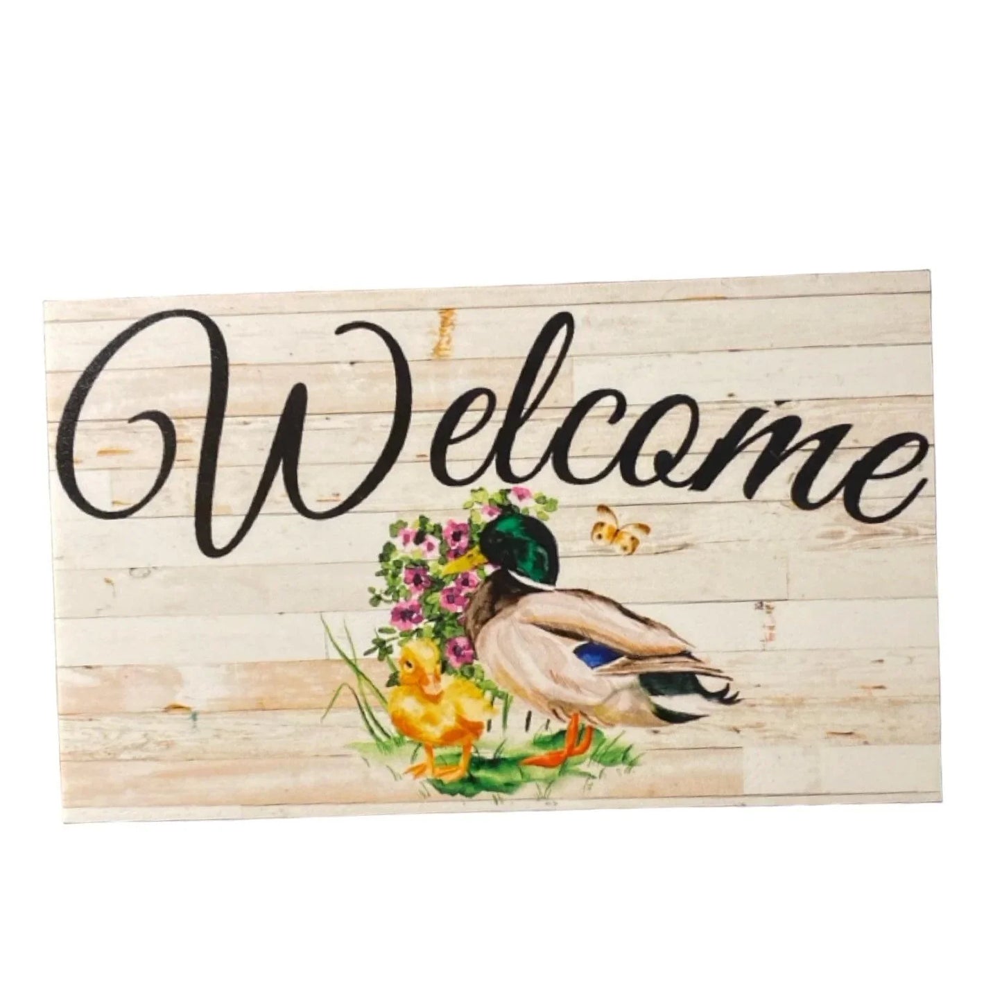 Welcome Duck Duckling Farmhouse Country Sign - The Renmy Store Homewares & Gifts