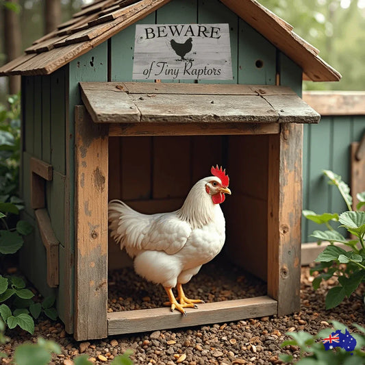 Beware Of Tiny Raptors Chicken Sign - The Renmy Store Homewares & Gifts