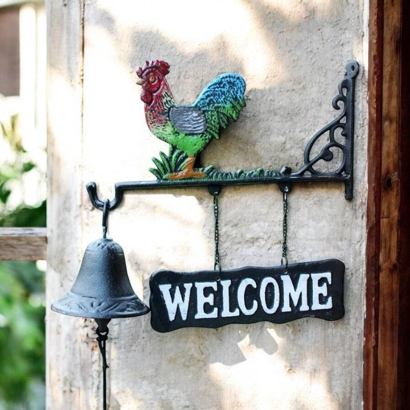 Doorbell Door Bell Welcome Cast Iron Rooster - The Renmy Store Homewares & Gifts