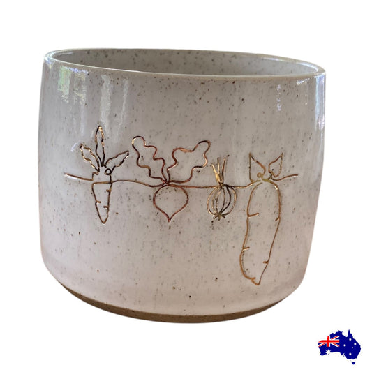 Mug Gardener Veg Pottery Ceramic Aussie Made